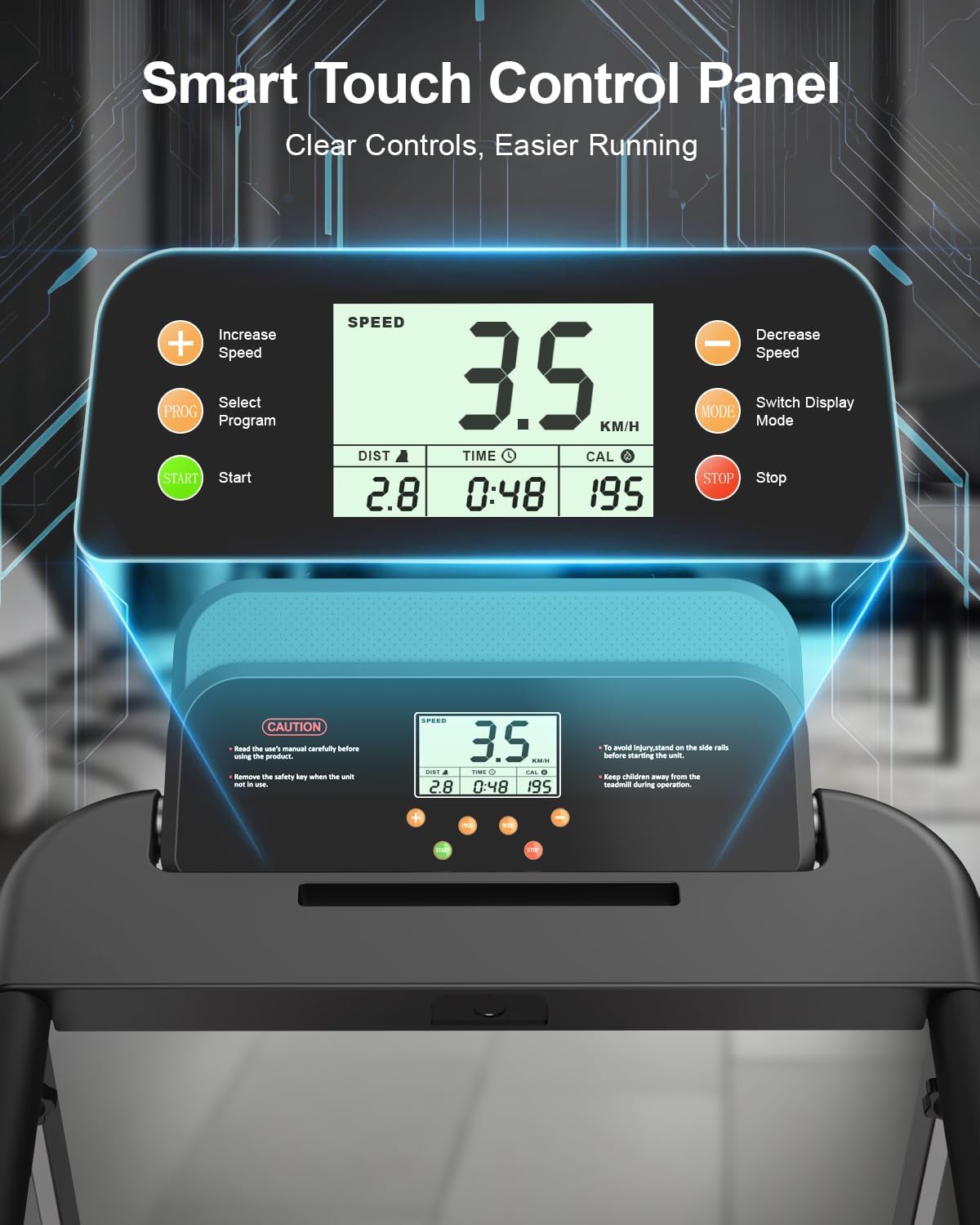 Treadmills for Home, Walking Pad with Incline, Caminadoras para Hacer Ejercicio, 0.6-6.2 MPH Portable Foldable Under Desk Caminadora, Eléctrica Casa Tredmill, Folding Compact Running Machine