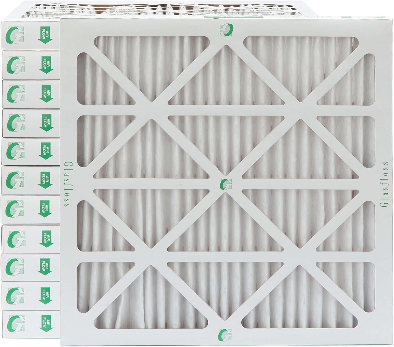 Glasfloss ZL 20x20x2 MERV 10 AC & Furnace Filters. 12-Pack