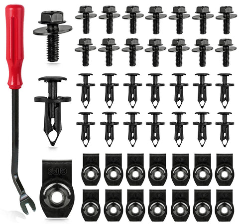 Xislet 45PCS Universal Engine Under Cover Splash Shield Guard Body Bolts