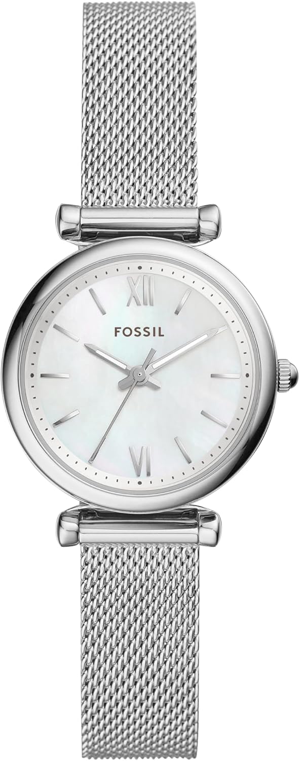 Fossil Women's Watch and Bracelet Set, Carlie Three-Hand Stainless Steel Watch for Women and Bracelet Set
