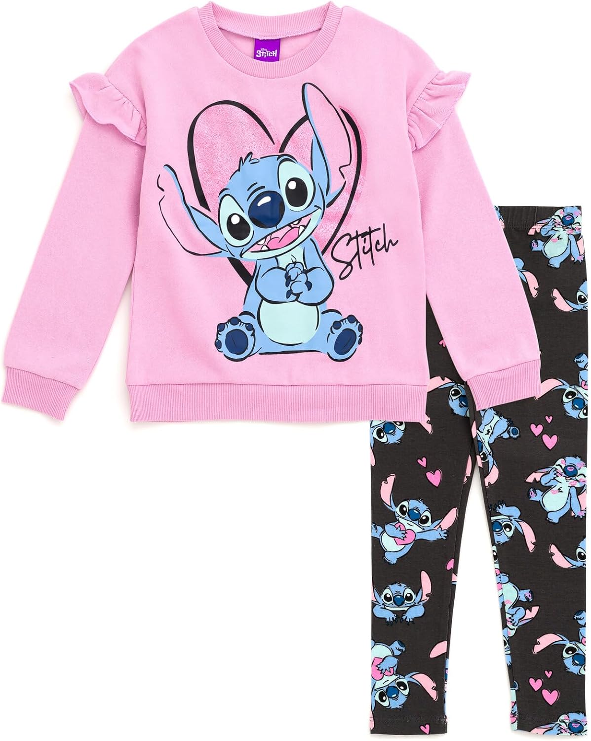 Disney Girls' Fleece Sweatshirt and Leggings Set for Baby & Kids