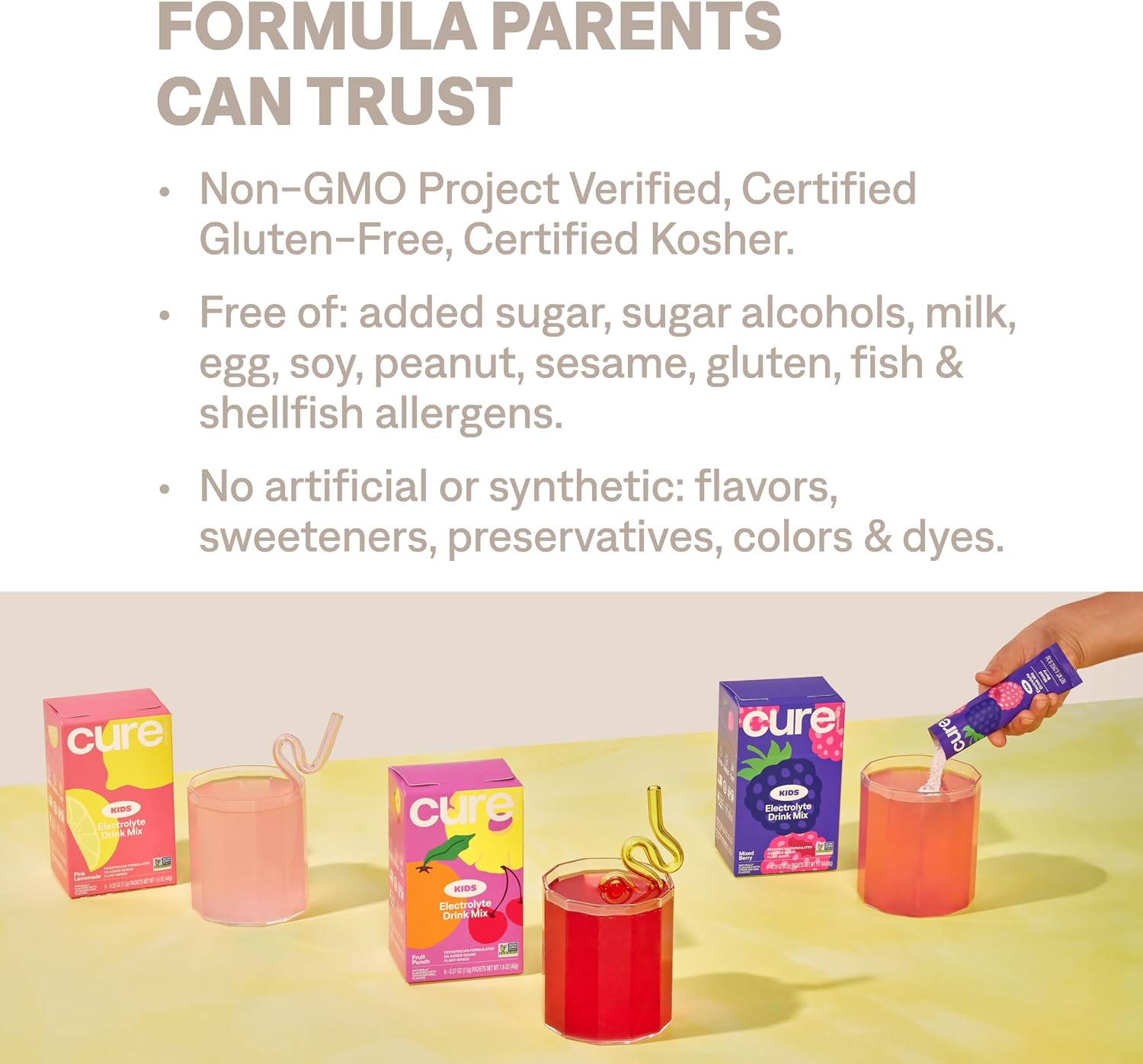 Cure Hydration - Kids Electrolyte Drink Powder Variety Pack 15 Packets
