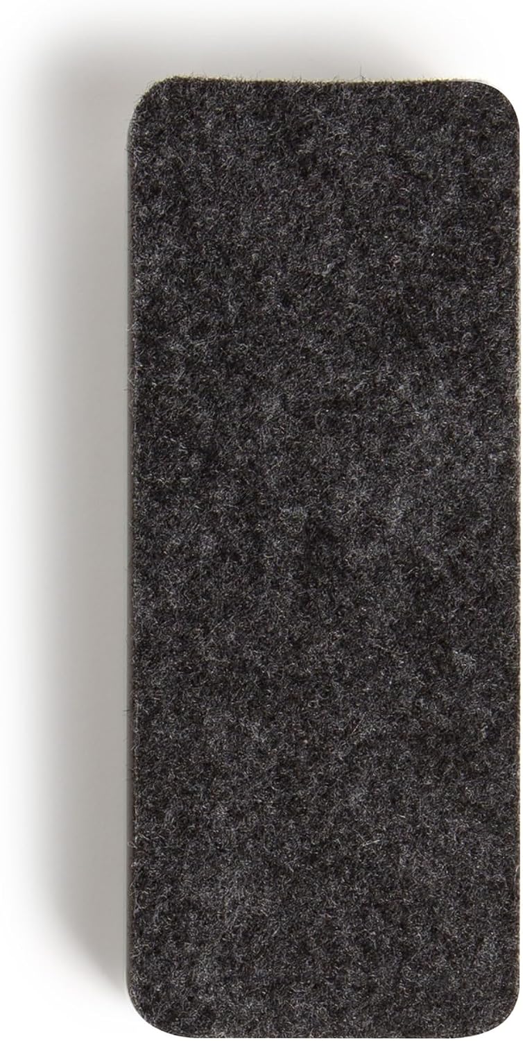U Brands Magnetic Dry Erase Board Felt Eraser, 2"x5"x1", White, Lightweight Modern Design