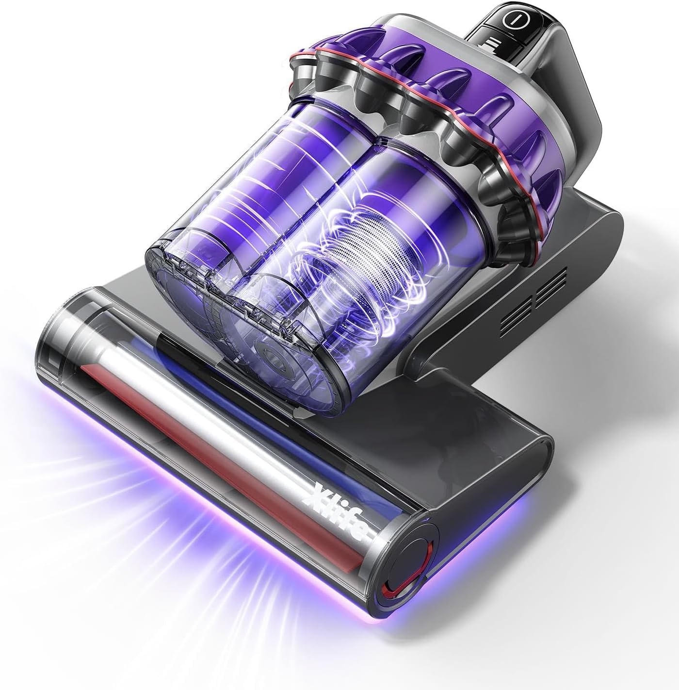 Xlife Mattress Vacuum, Bed Vacuum Cleaner with 2 Roller Brushes for Pet Hair, 253.7nm UV-C Light, 140F° Heating, 550W 16KPA Suction, HEPA Filter Couch Vauum for Bed, Sofa, Pillow, Baby Crib