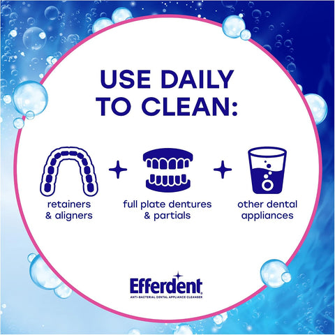 Efferdent Denture Cleaner Tablets, Complete Clean, 102 Count