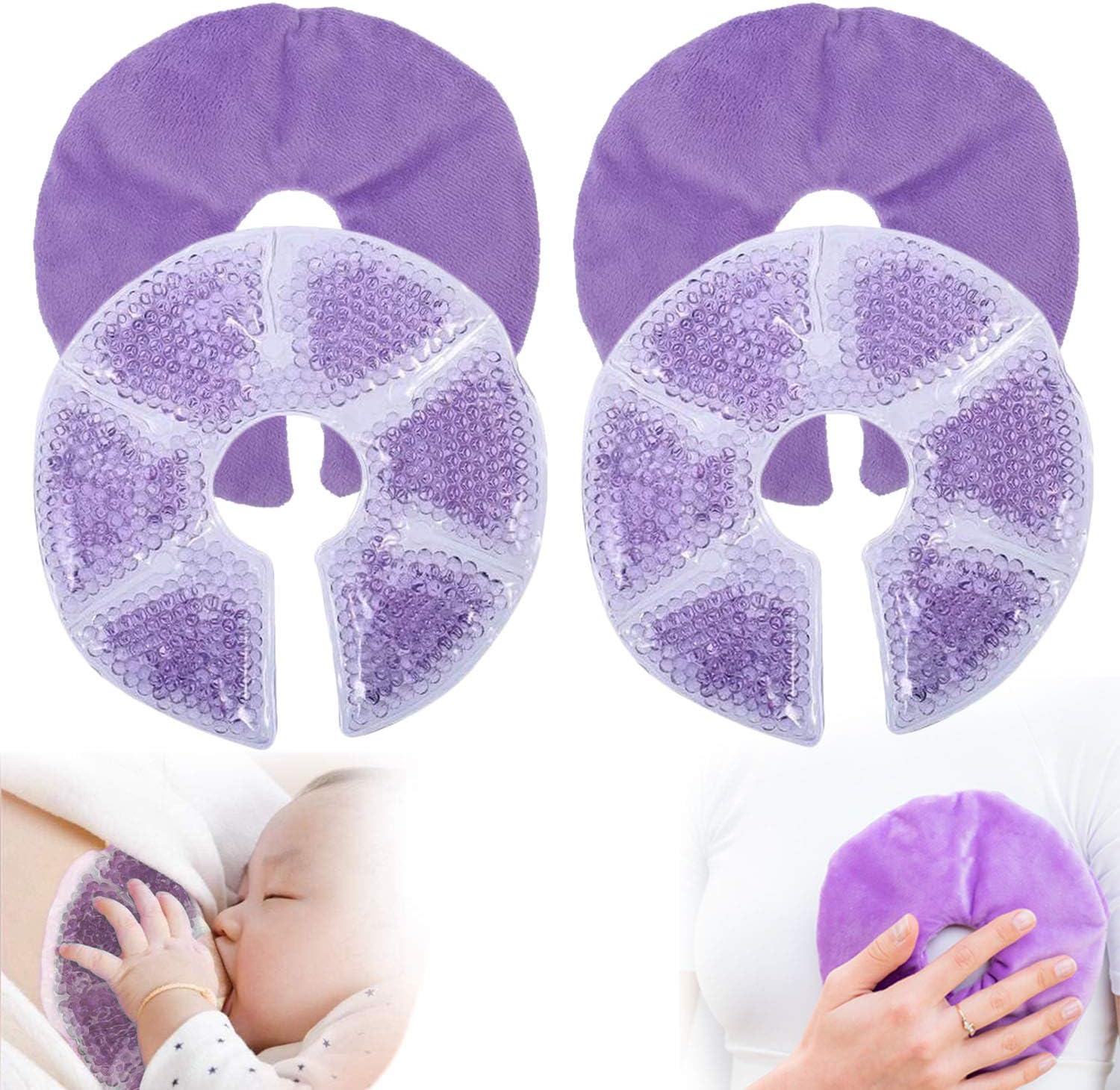 Breast Therapy Pads, Hot Cold Breastfeeding Gel Pads