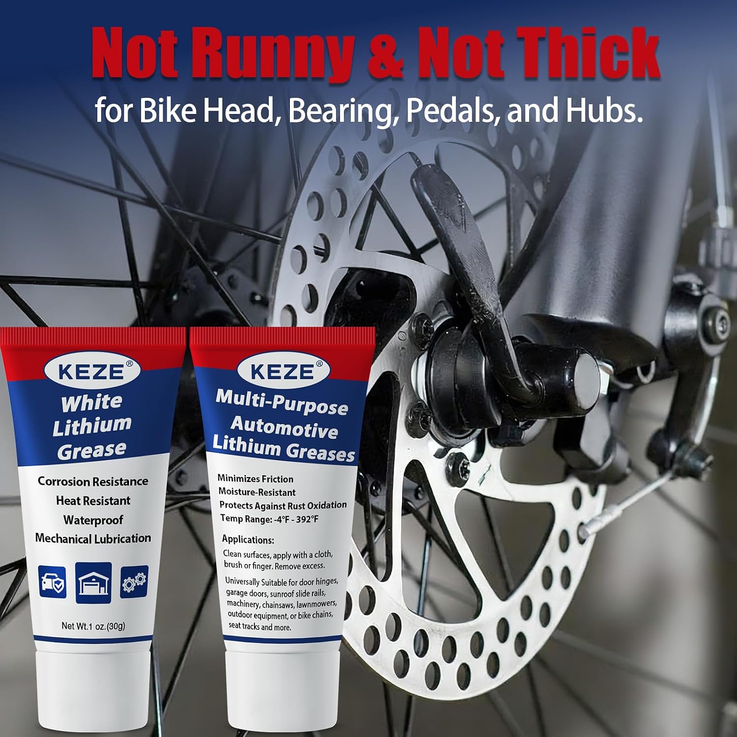 Keze White Lithium Grease Multi-Purpose Lubricant Car Door Grease Tube