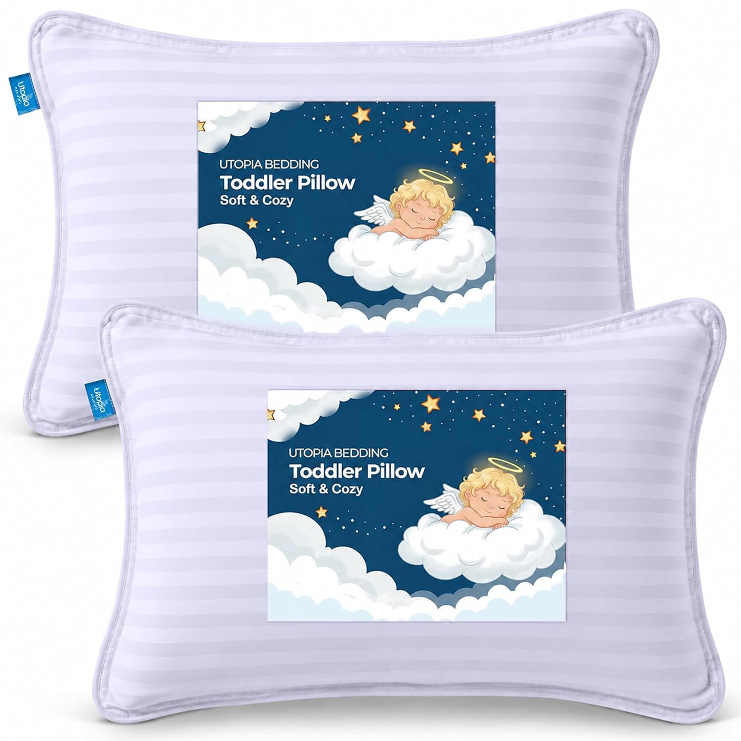 Utopia Bedding Toddler Pillow 2 Pack, Cotton Blend 13x18 Inch, Lavendar