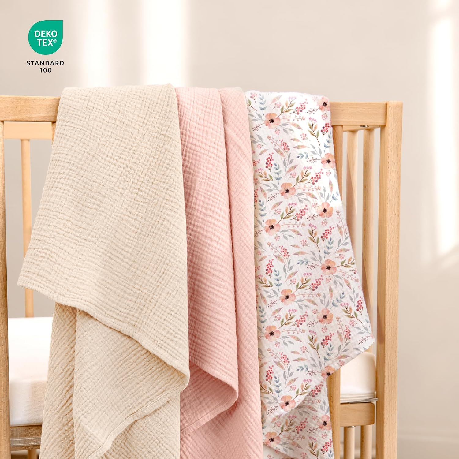 lulumoon Muslin Swaddle Blankets for Baby: 100% Cotton Receiving Blankets