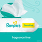 Pampers Sensitive Baby Wipes, Water Based, Hypoallergenic and Unscented, 3 Refill Packs (192 Wipes Total) [Packaging May Vary]