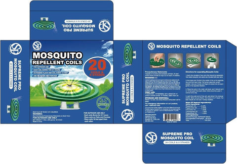 Mosquito Repellent Coils - Outdoor Use Reaches Up to 10 feet - Each Burns for 5-7 Hours (20 coils & 8 Coil Stands) for Patio Backyard