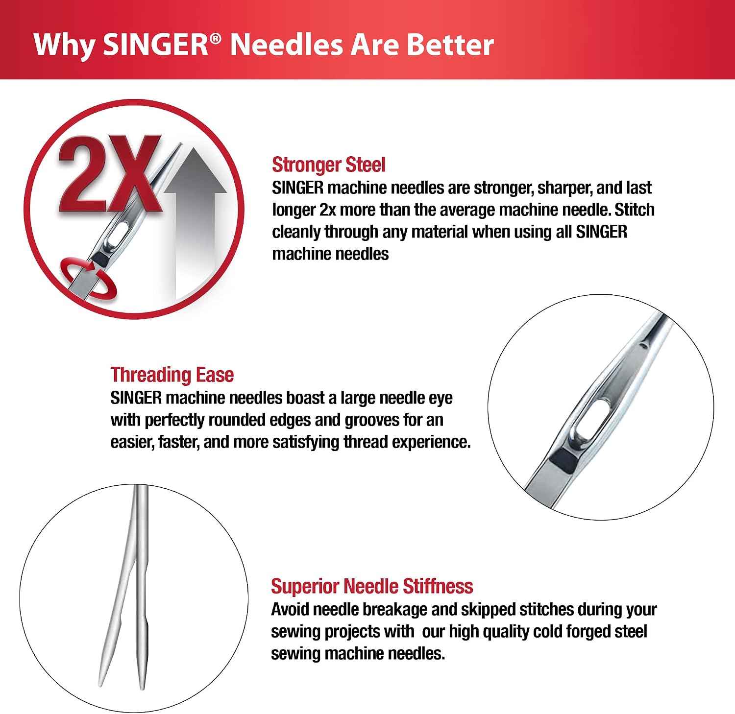 SINGER 04801 Universal Heavy Duty Machine Needles -2 Pack