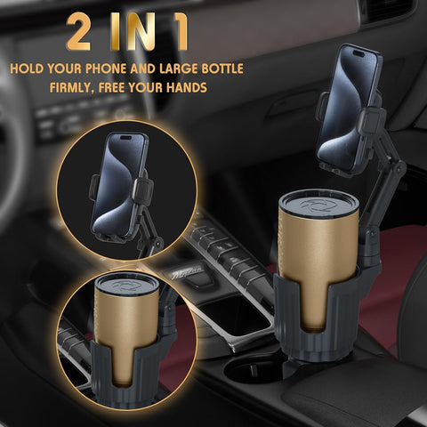 Phone Holders for Your Car, 2 in 1 Universal Stable Cup Car Phone Holder