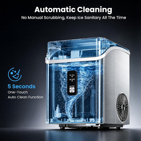 Electactic Nugget Ice Maker Countertop, Chewable Pellet Ice Machine