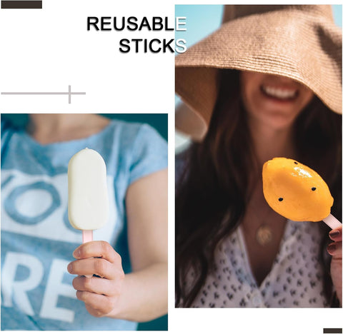 30 Pcs Reusable Acrylic Cakesicle Sticks, 4.5 Inches, Rainbow