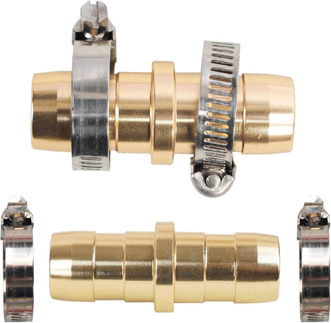 Hourleey 2 Pack Garden Hose Repair Kit, Hose Connector Repair Mender Kit with Stainless Clamp, Fits 3/4"-5/8" Water Hose Repair Fittings