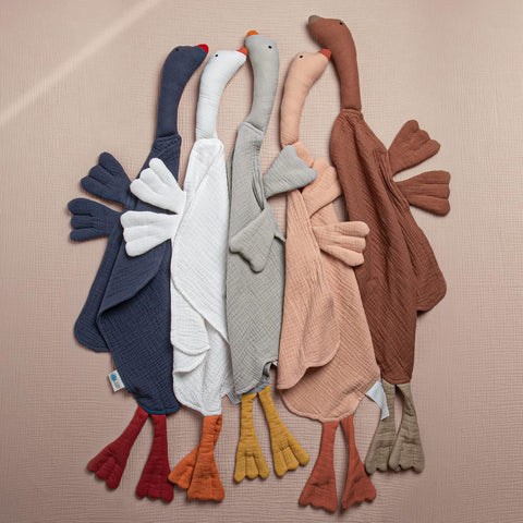lulumoon Muslin Baby Security Blanket: Soft Goose Lovey for Self-Soothe