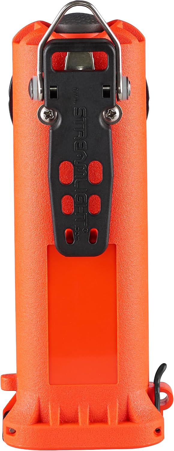 Streamlight 90044 Survivor X USB 250-Lumen USB Rechargeable Right-Angle Firefighter's Flashlight with Rechargeable Battery Pack, Orange