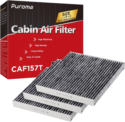 Puroma 3 Cabin Air Filter Activated Carbon for CP157 CF12157 Lexus Toyota