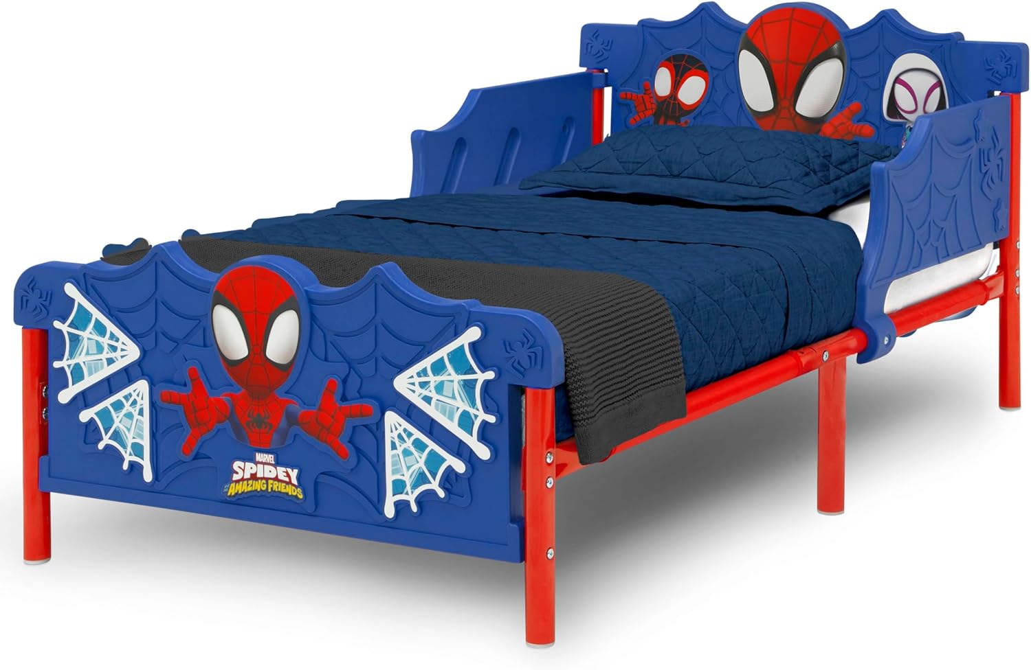 Delta Children Spidey and His Amazing Friends 3D Toddler Bed, Blue