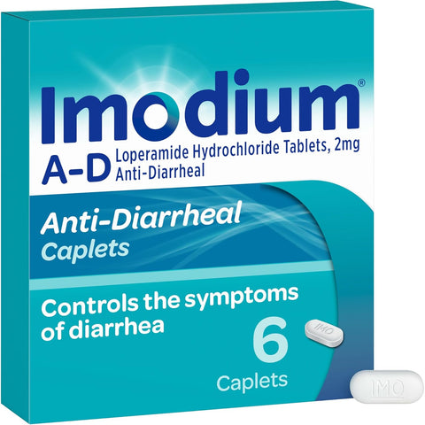 Imodium A-D Diarrhea Relief Caplets, Loperamide HCl, 6 ct