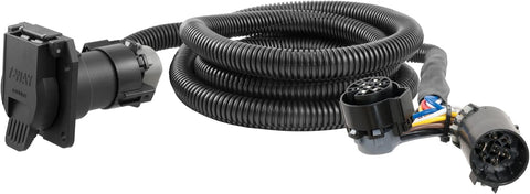 CURT 56070 7' Truck Bed 7-Way RV Wiring Extension for Select Trucks