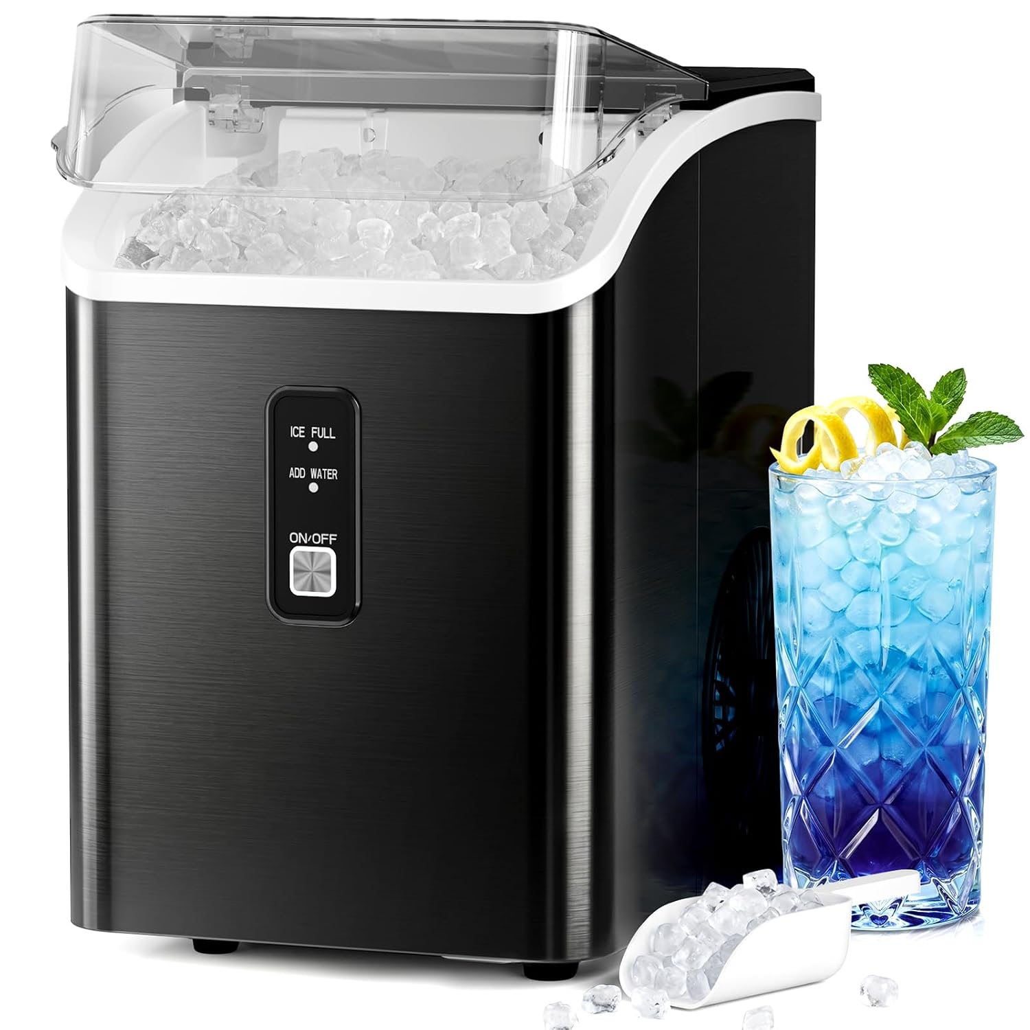 Antarctic Star Nugget Ice Maker Countertop, 35Lbs/24H, Pebble Ice Makers