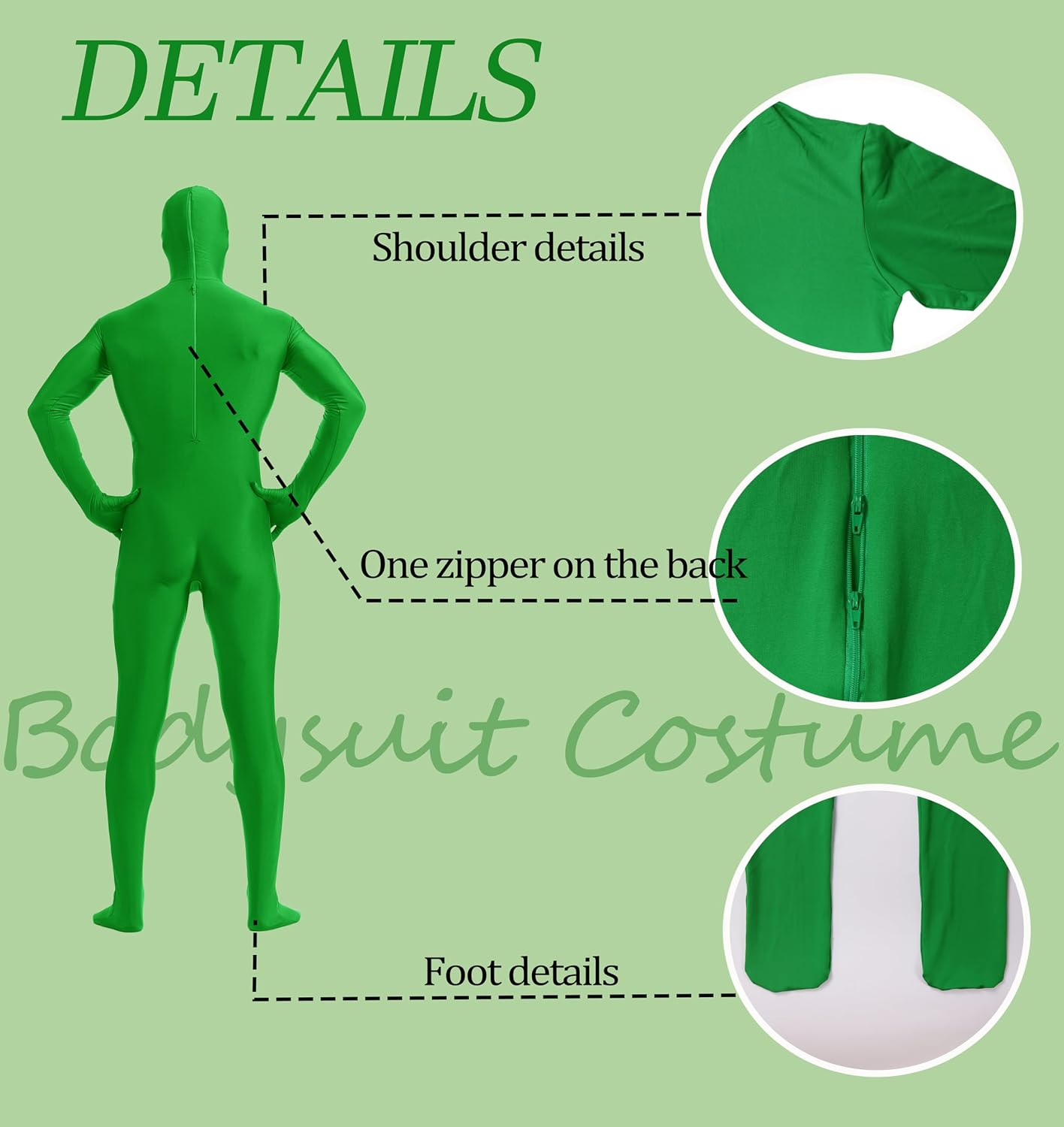 ATHX Men's and Women's Bodysuit Costume Stretchy Spandex Unitard Halloween Cosplay Full Body Suit Zentai Skin Suit