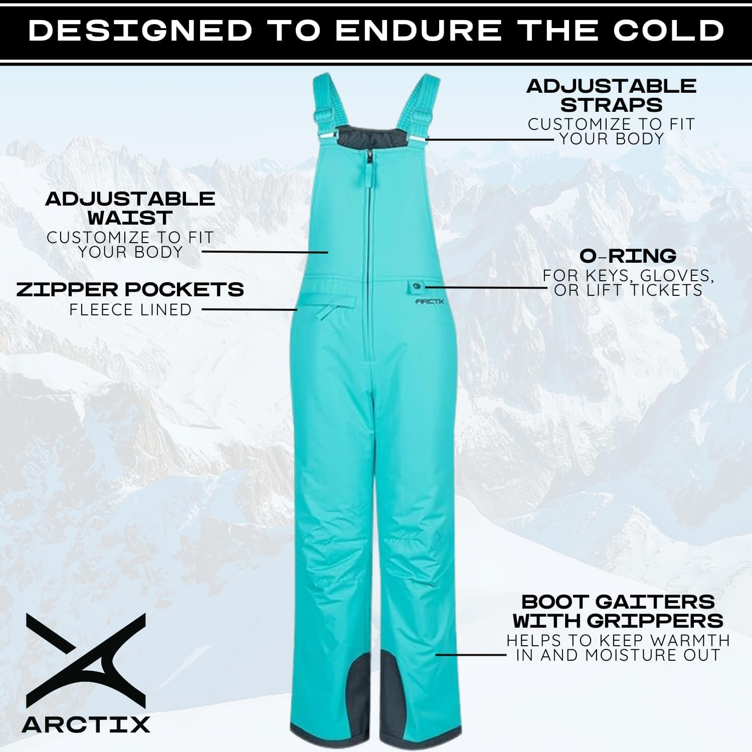 Arctix Kids Insulated Snow Bib Overalls