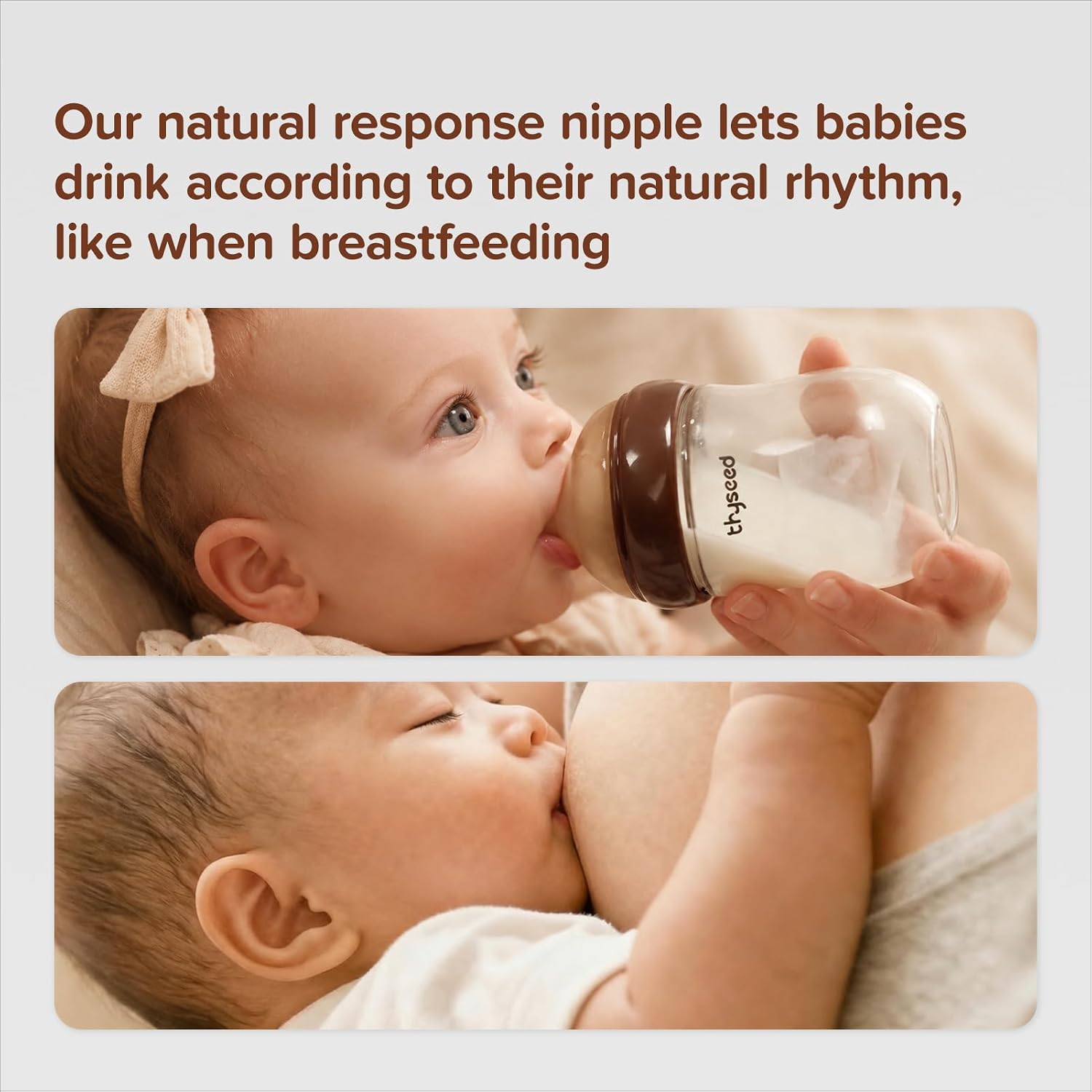 Thyseed Anti-Colic Series Nipple, Medium Fast Flow,3+ Months, 2-Pack