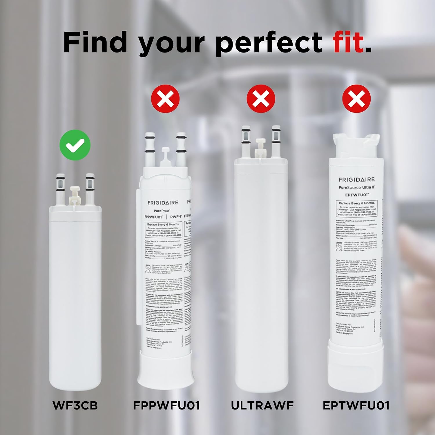 Frigidaire WF3CB Puresource3 Refrigerator Water Filter, White