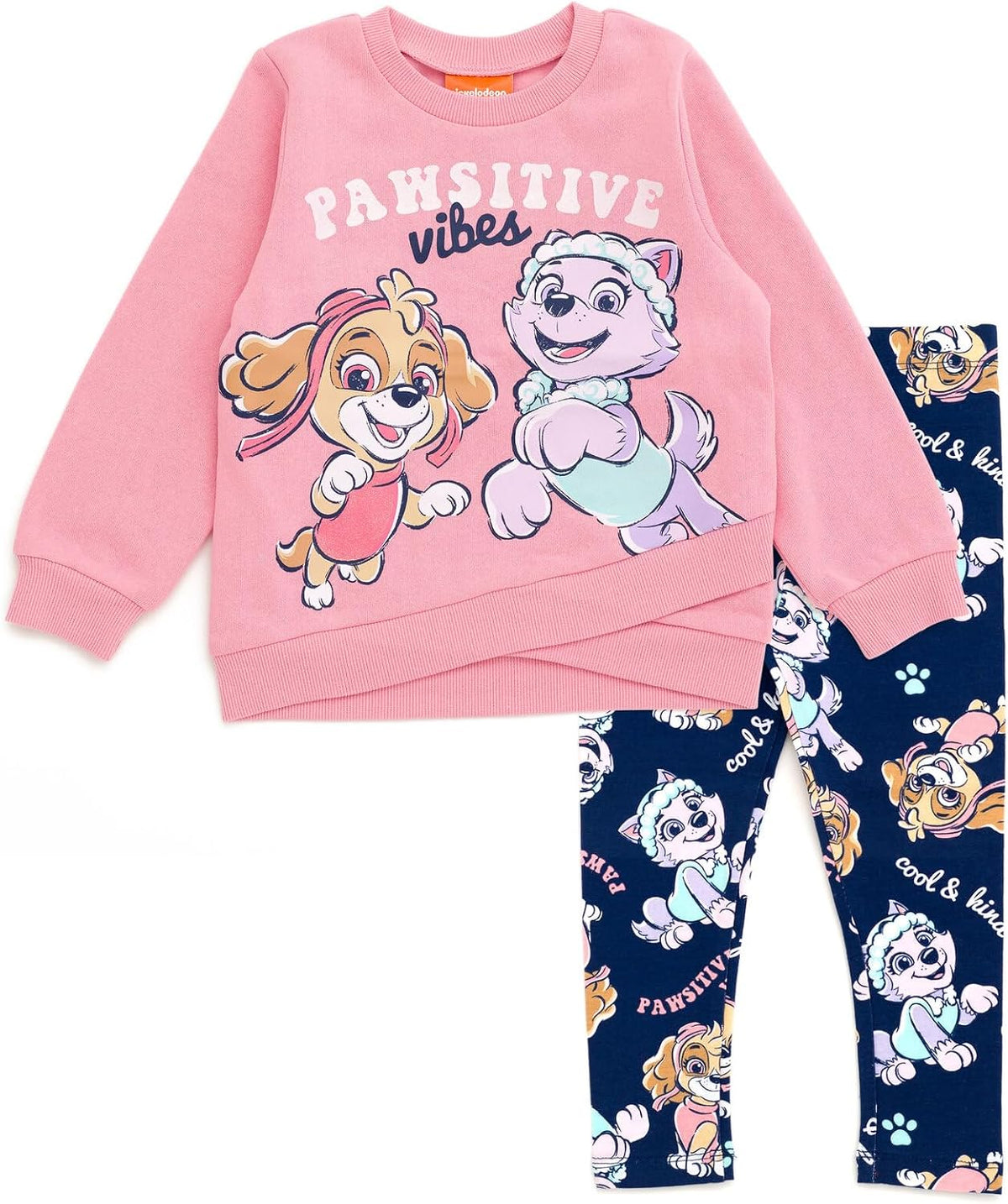 Paw Patrol Crossover Fleece Sweatshirt and Leggings Outfit Set Infant to Little Kid Sizes (12 Months - 7-8)