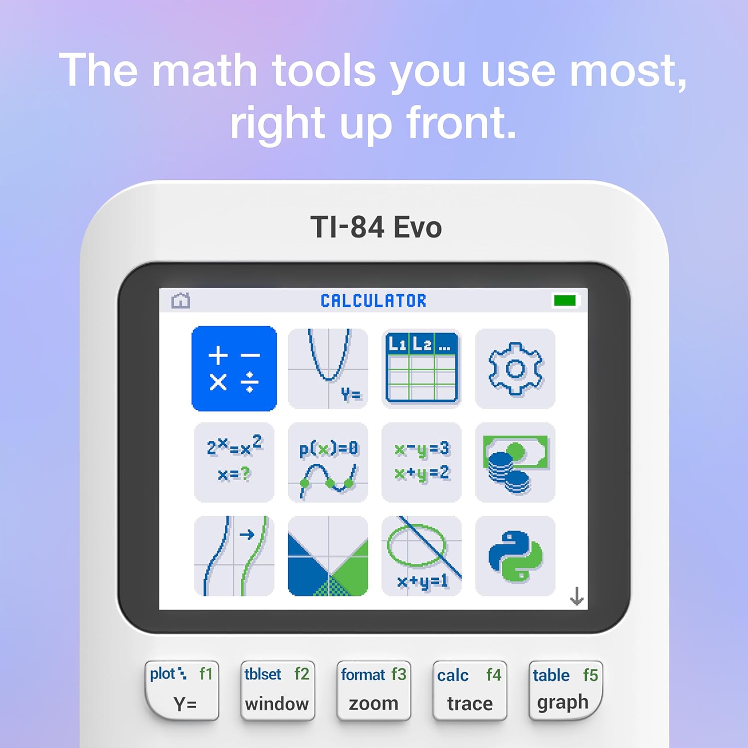 TI-84 Evo Graphing Calculator Texas Instruments, White