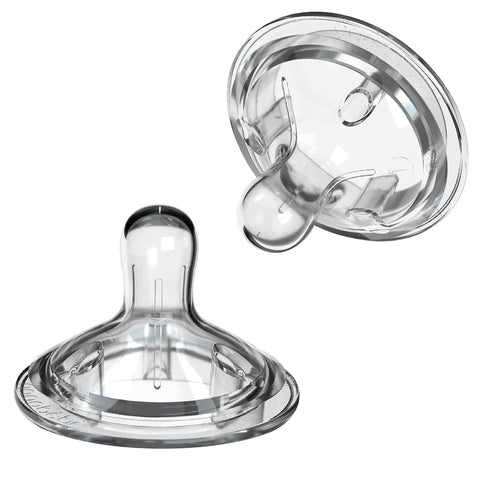 Nanobebe Nipples Baby Bottle Nipples, Silicone Nipple, Triple Vented, Ready to Use, 4 Pack, Fast Flow