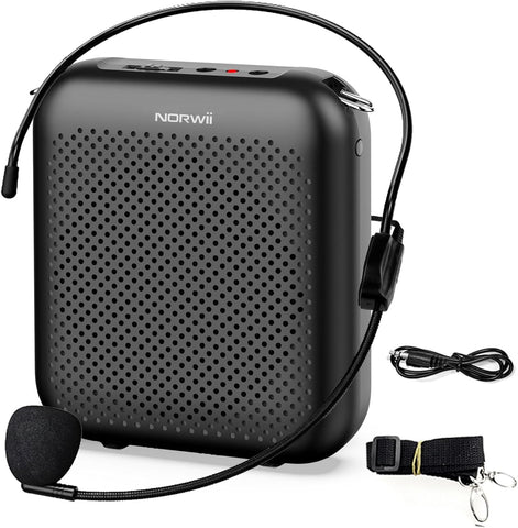 Norwii Bluetooth Voice Amplifier for Teacher with Wired Microphone Headset