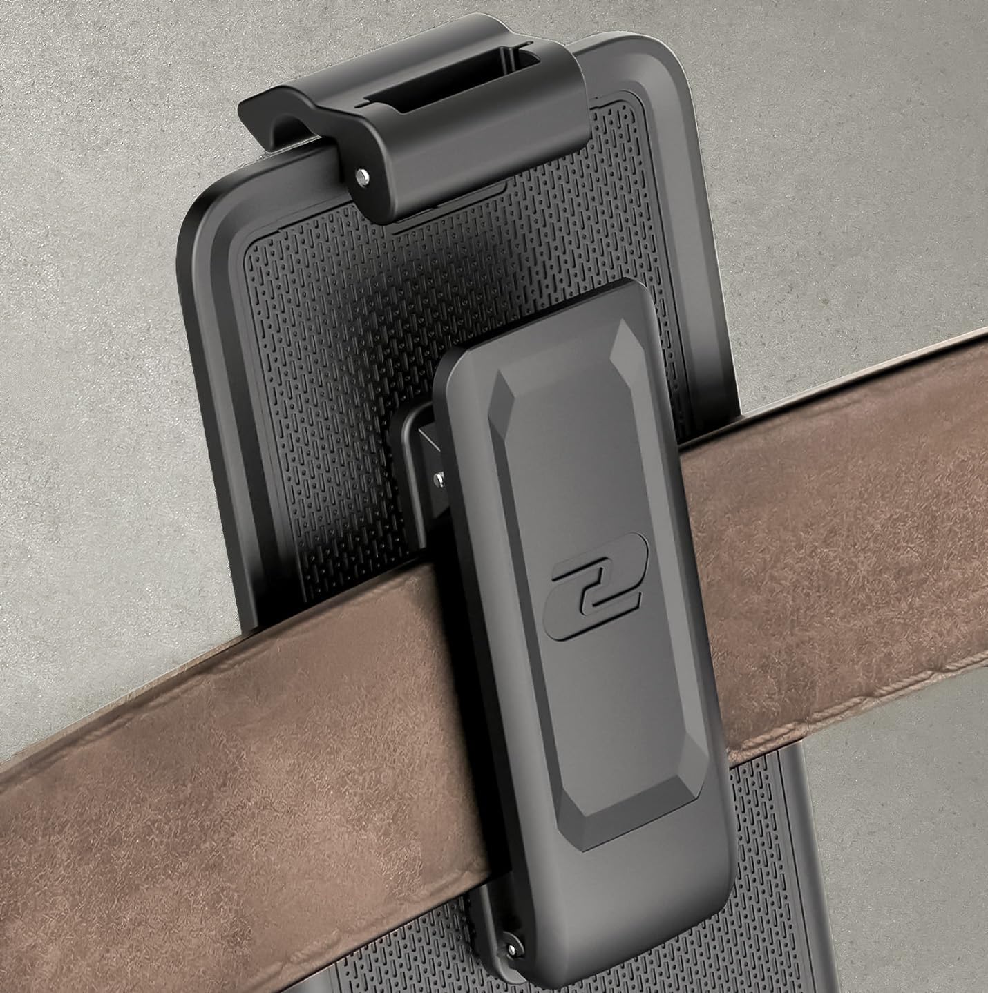 Encased Belt Case for iPhone 15 Pro (2023) Thin Armor Slim Cover with Rotating Phone Holster Clip - Black