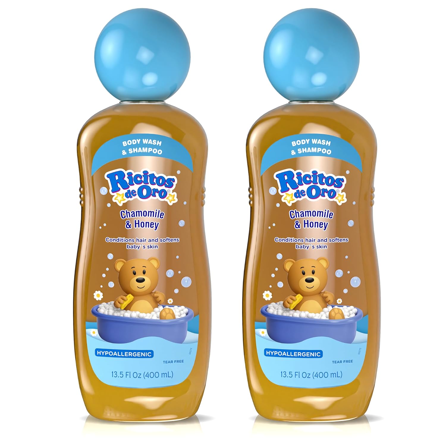 Ricitos de Oro 2-in-1 Hair & Body Wash | Chamomile | 13.5 fl oz | 2-Pack