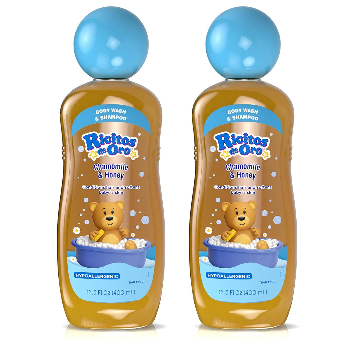 Ricitos de Oro 2-in-1 Hair & Body Wash | Chamomile | 13.5 fl oz | 2-Pack