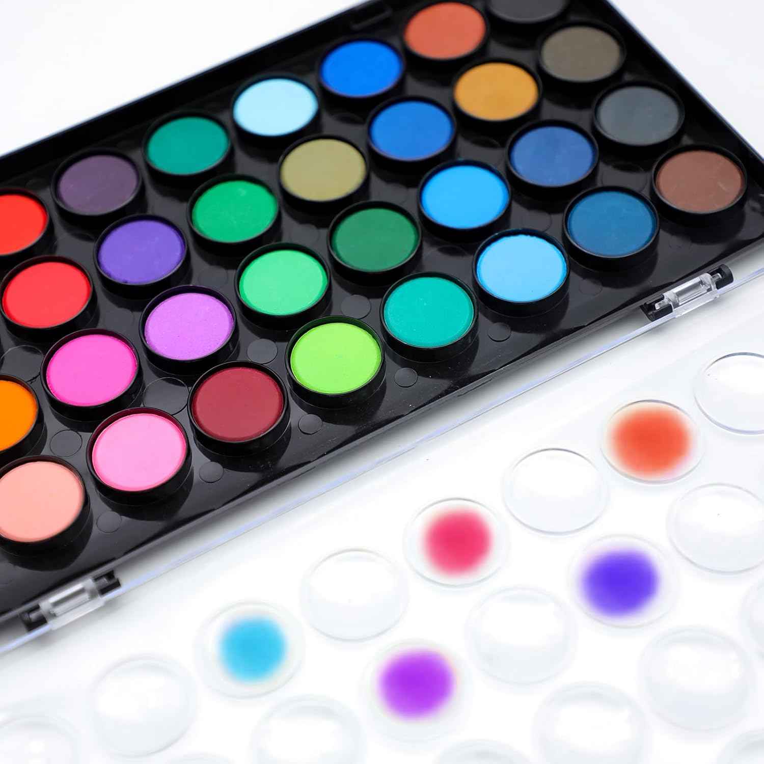Artecho 36 Colors Watercolor Paint Set with 3 Brushes, Washable, Travel Design, Perfect for Card Making, Illustrations, Painting, Calligraphy