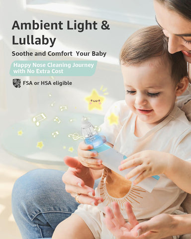GROWNSY Nasal Aspirator for Baby, Electric Nose Sucker with Protection Mode