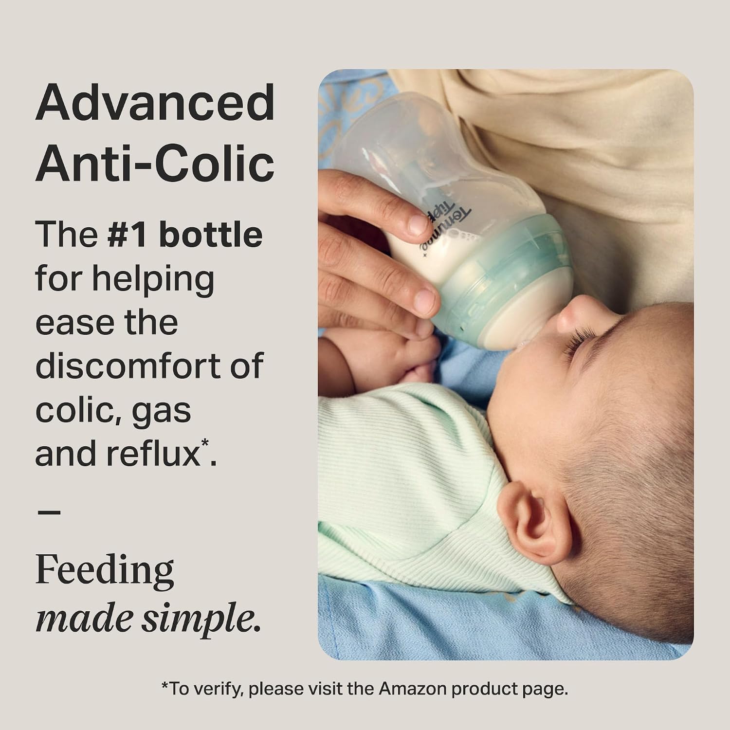 Tommee Tippee Advanced Anti-Colic Baby Bottles, Newborn 0m+, 9oz