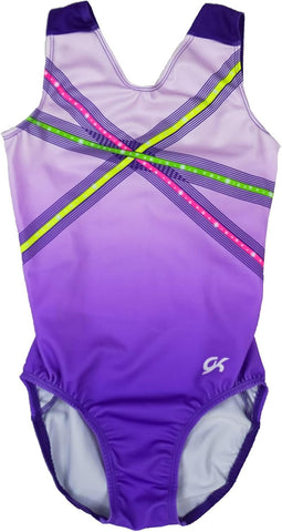 GK Glitz & Glam Gymnastics Leotard for Girls with Matching Scrunchie