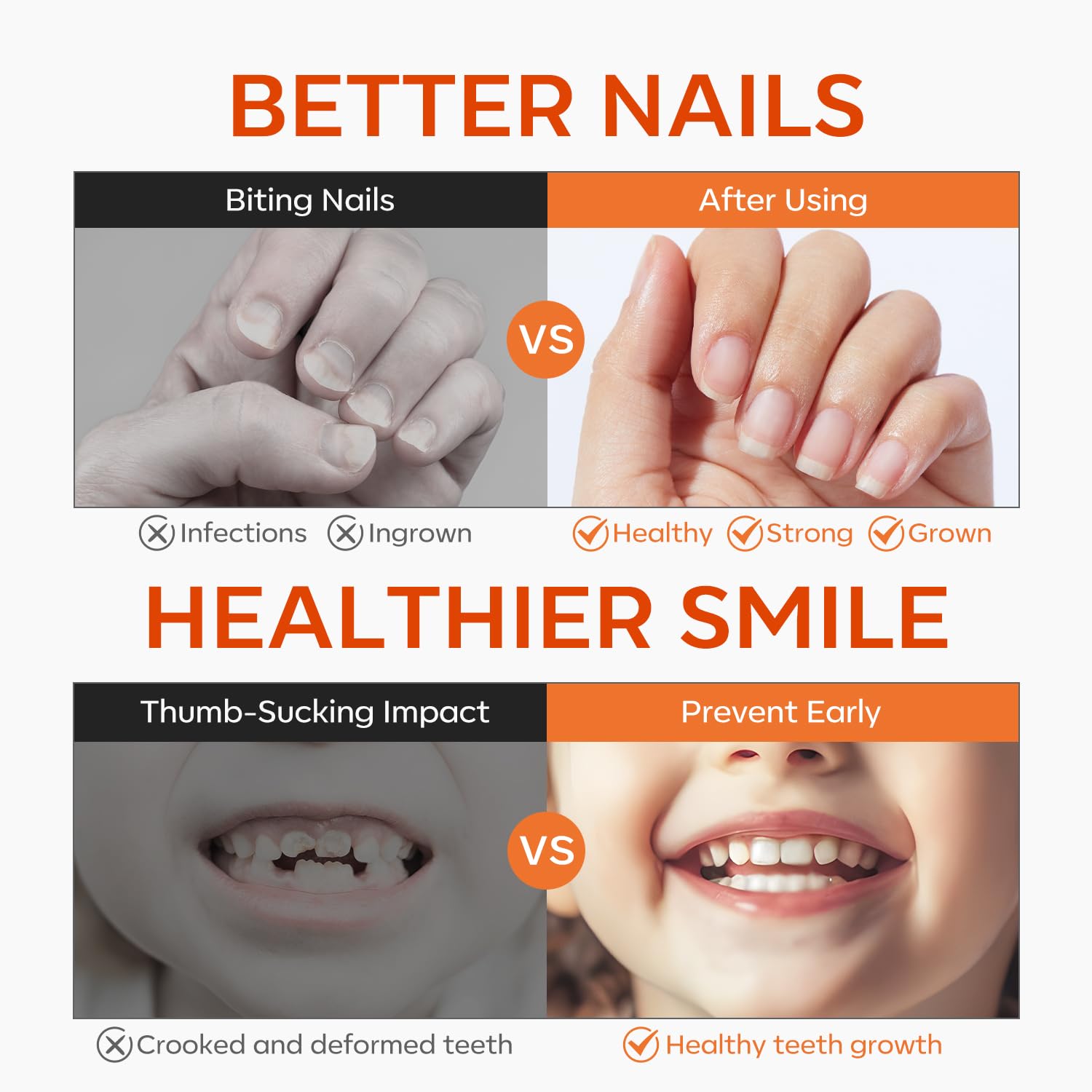 Modelones Nail Biting Prevention for Kids Quick Dry Thumb Sucking Deterrent