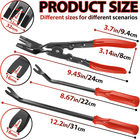 Keze 3 Pcs Auto Clip Pliers Set and Fastener Remover Tool