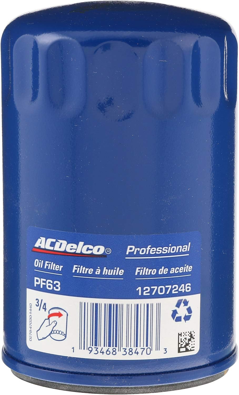 ACDelco Professional PF63F (19254710) Durapack Engine Oil Filter (Pack Of 12) (Pack of 12)