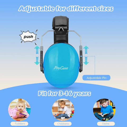 ProCase Noise Cancelling Headphones for Kids/Toddlers SNR 27dB Ear Muffs