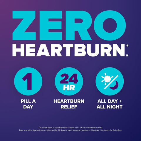 Prilosec OTC Frequent Heartburn Medicine and Acid Reducer Treatment with Omeprazole, Proton Pump Inhibitor - PPI, 42 Tablets (20 mg)