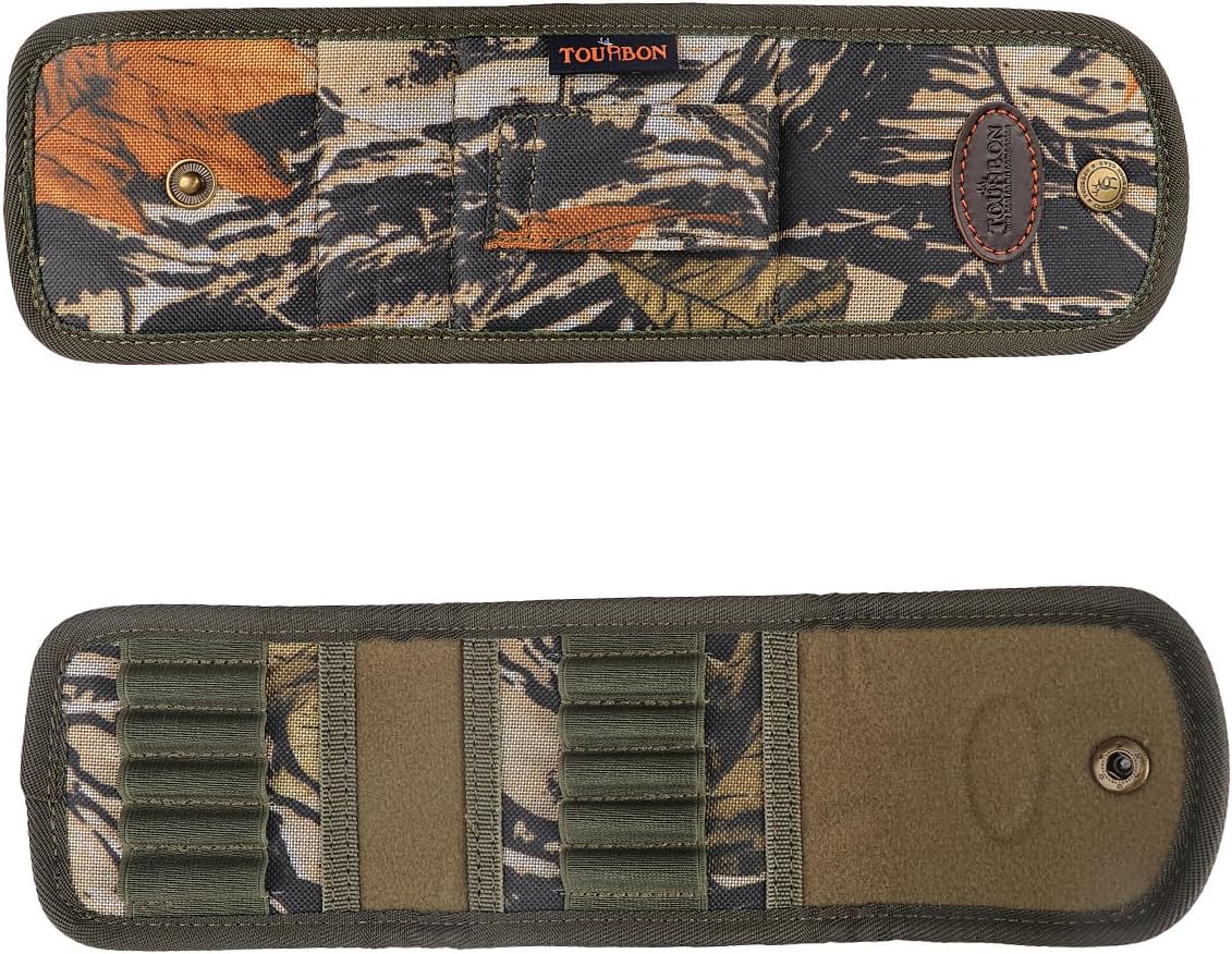TOURBON Folding Rifle Cartridge Holder Ammo Wallet Pouch with Elastic Loops