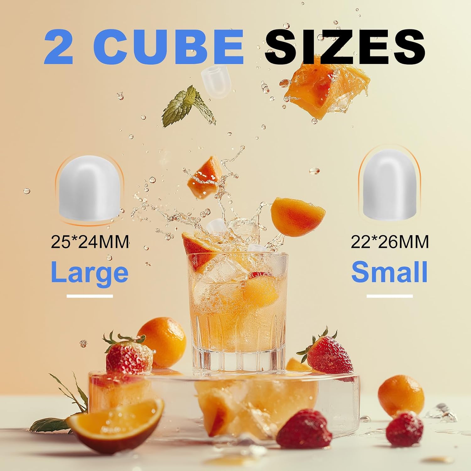 NEWBULIG Countertop Ice Maker Machine with Handle, Portable Ice Maker