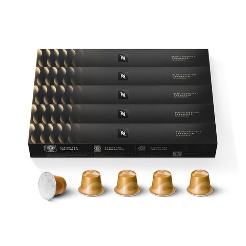 Nespresso Original, Caramello, Medium Roast, 50-Count Espresso Coffee Pods